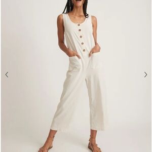 Marine Layer Sydney Beach Jumpsuit Size XS Natural